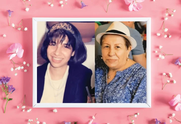 נעמי עמדי (מימין) עם בתה, שרון חנוכה הי"ד, שנרצחה בפיגוע