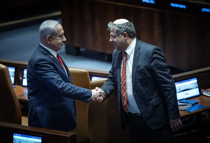 נתניהו ובן גביר (צילום: יהונתן סינדל, פלאש90)