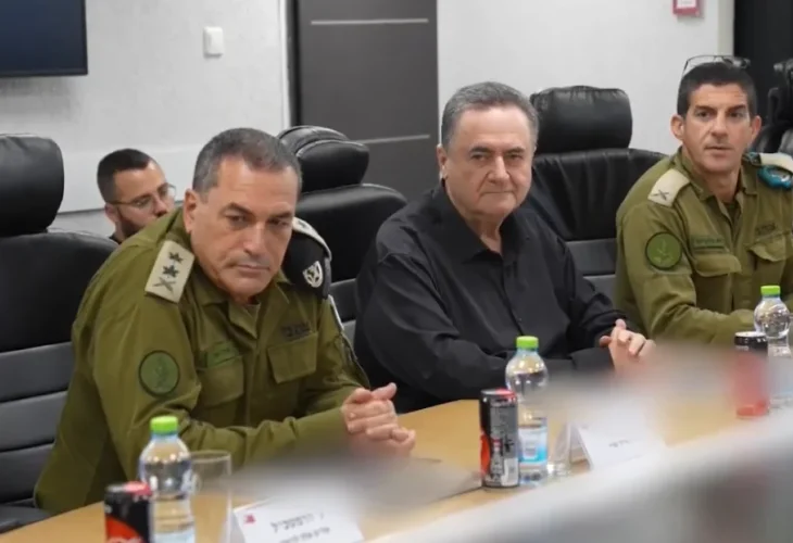 כ״ץ וזמיר בפיקוד הדרום (צילום: אלעד מלכה, משרד הביטחון)