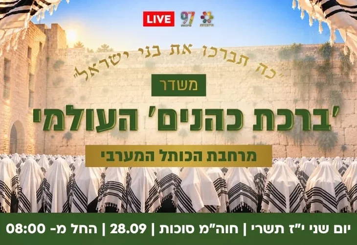 משדר מיוחד מהכותל המערבי: מעמד ברכת הכהנים העולמית