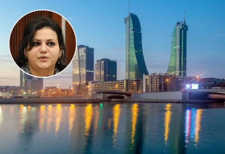 מנאמה בירת בחריין (קרדיט: shutterstock). בעיגול: ננסי ח'דורי (הצילום - באדיבותה)