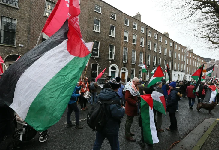 הפגנה פרו פלסטינית בדבלין (קרדיט: shutteerstock)
