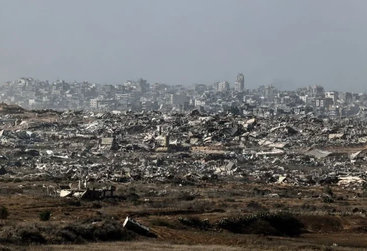 צפון הרצועה והעיר עזה (צילום: צפריר אביוב, פלאש90)