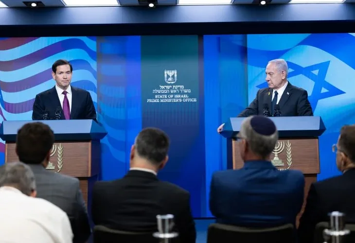 נתניהו ורוביו (צילום: חיים גולדברג, פלאש90)