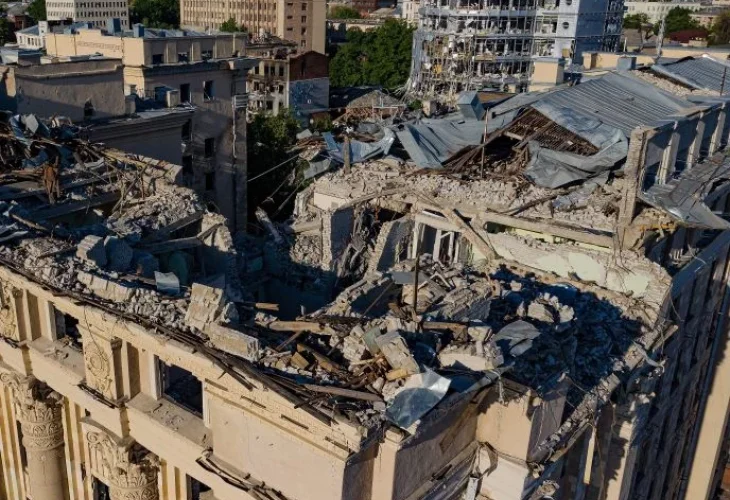 תקיפה רוסית על העיר חרקיב , אוקראינה (צילום ארכיון: שאטרסטוק)