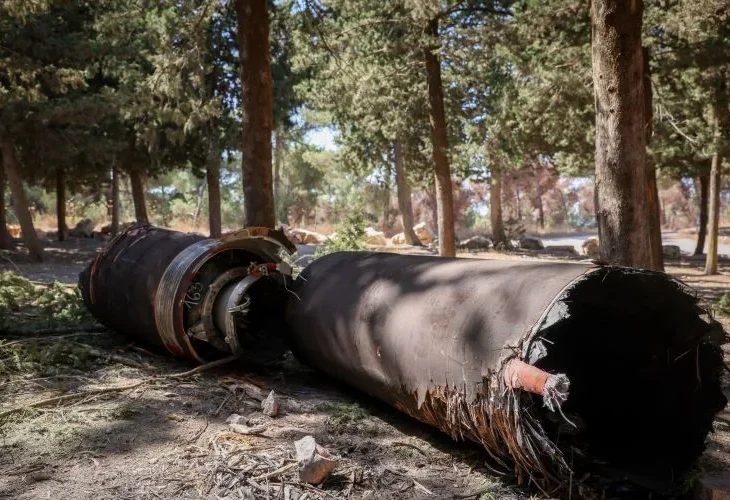 שרידי טיל איראני שנפל במרחב צפת (צילום ארכיון: דוד כהן, פלאש90)