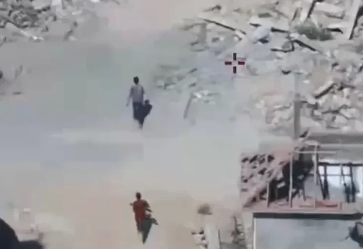 זיהוי מחבלים חמושים מתקרבים לעבר הכוחות (צילום: דובר צה״ל)