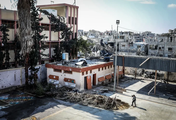 בית ספר בעזה (צילום: עבד רחים ח׳טיב, פלאש90)