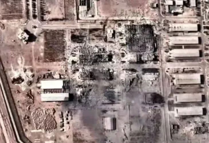 אתר גרעין שהופצץ באיראן (צילום: דובר צה״לֹ)