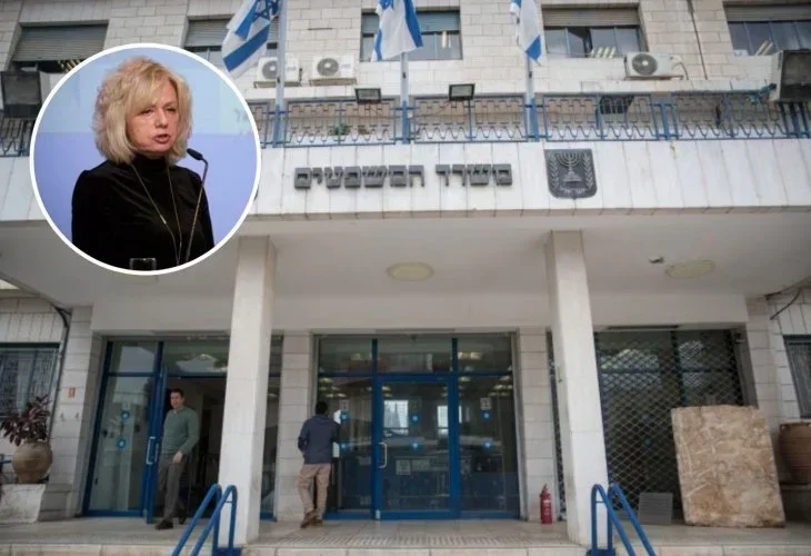 משרד המשפטים. בעיגול: בהרב מיארה (צילומים: יונתן זינדל ושיר טורם, פלאש 90)