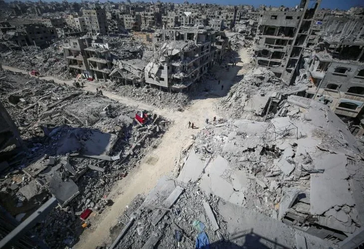 שכונה בעיר עזה (צילום: פלאש90)