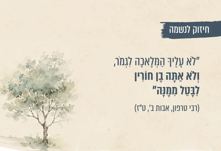 עוד יום נגמר בתחושת החמצה? המשנה שכדאי להכיר