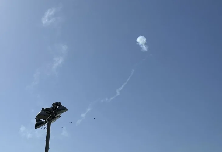 יירוט הרקטה באשדוד (צילום: ללא קרדיט)