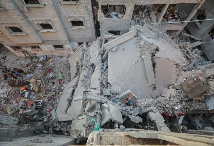 מבנה שהותקף (צילום: פלאש90)