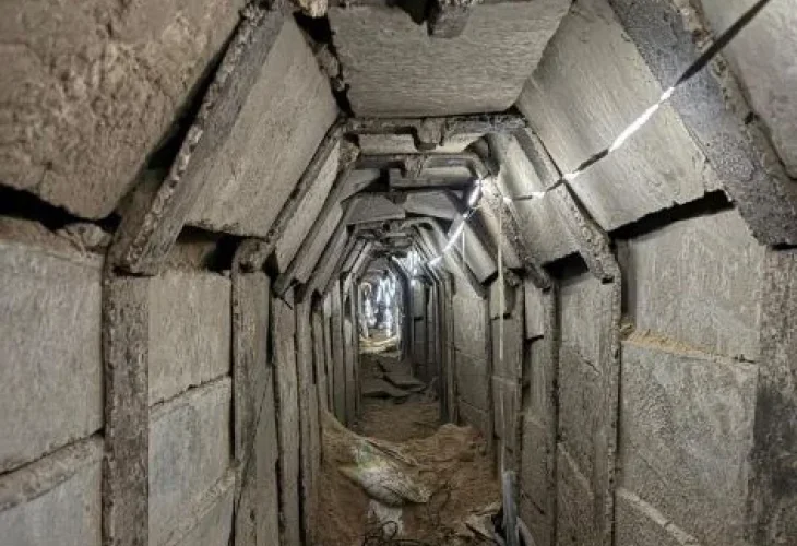 המנהרה שנחשפה (צילום: דובר צה"ל)