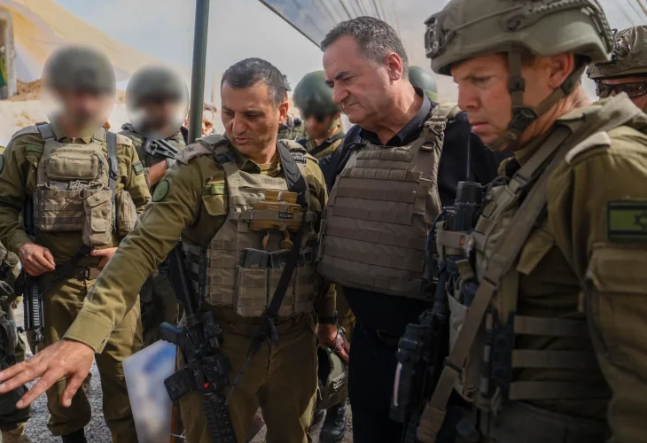 כ״ץ ברצועת עזה (צילום: אריאל חרמוני, משרד הביטחון)