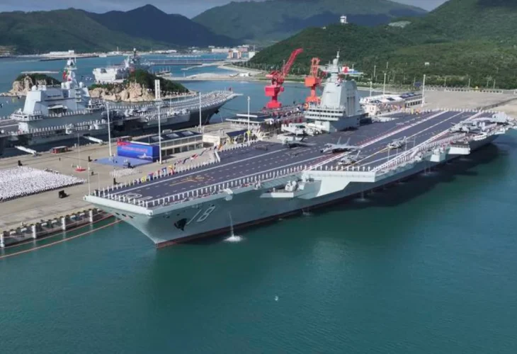 נושאת המטוסים "פוג'יאן" (צילום: סוכנות הידיעות הסינית הרשמית Xinhua)