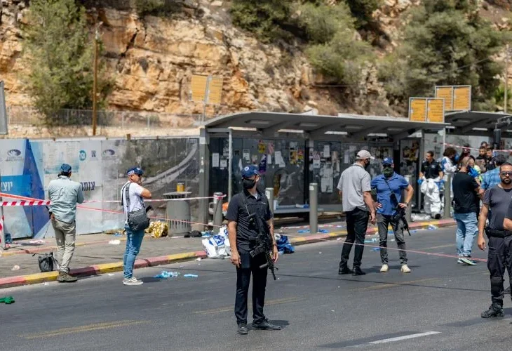 זירת הפיגוע, ארכיון (צילום: חיים גולדברג, פלאש90)