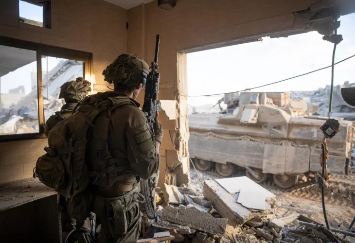 כוחות אוגדה 36 בדרום רצועת עזה (צילום: דובר צה״ל)