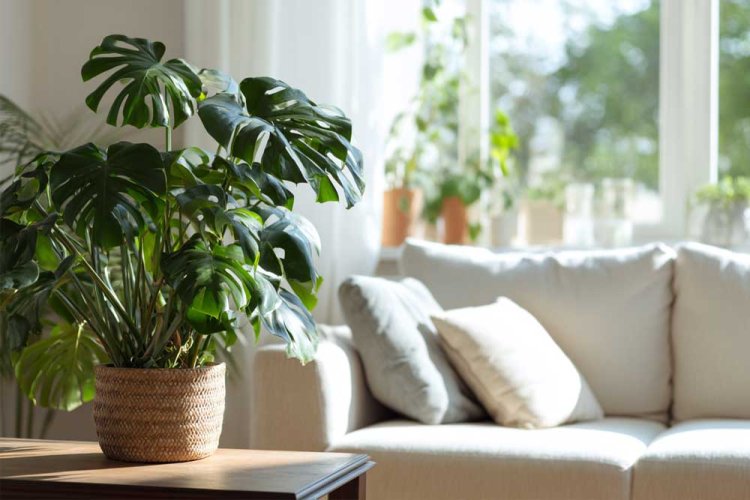 עציץ ענק בסלון 