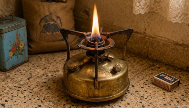 בלי כיריים אינדוקציה. בישול על להבת גז בפתיליה