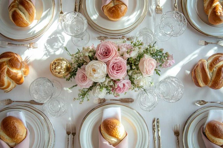 השקיעו בכלים יפים וזר פרחים לכבוד שבת קודש