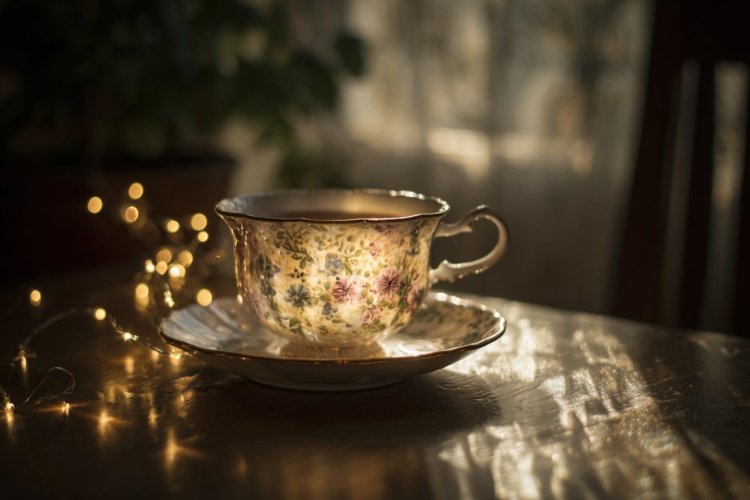 שתי קפה או תה חם בשעות המוקדמות של הבוקר