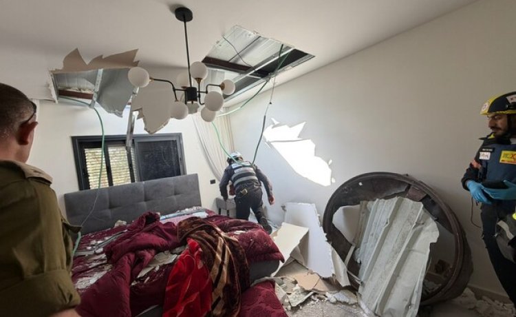 זירת נפילת רסיס (צילום: כבאות והצלה לישראל)