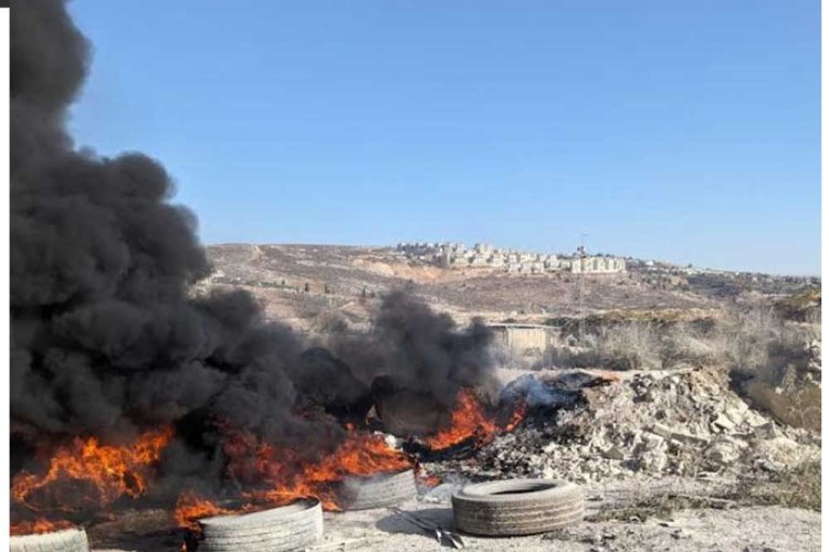 שריפת אשפה. קרדיט: ירוק עכשיו