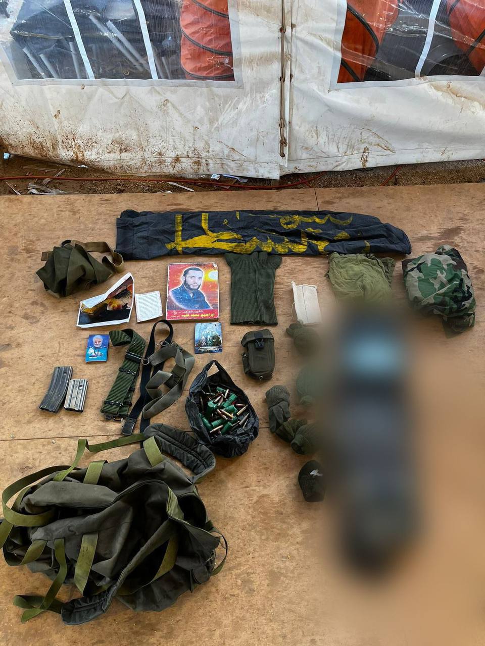 אמל״ח שאותר במרחב (צילום: דובר צה״ל)