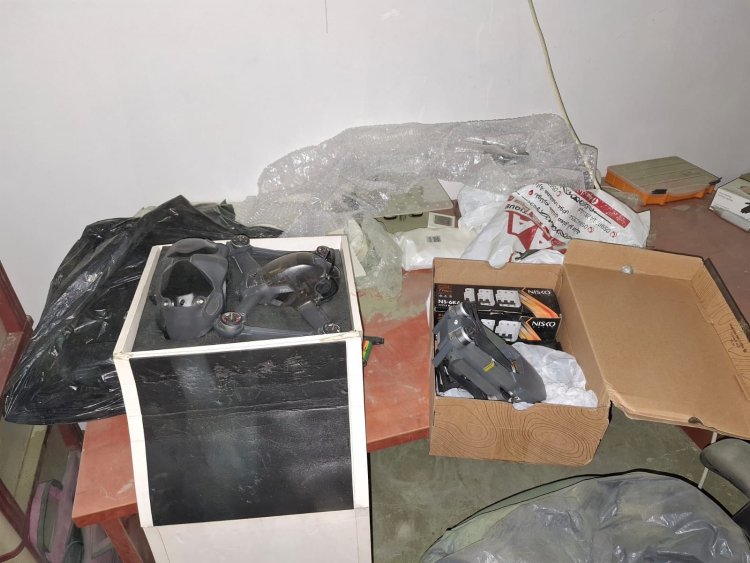 הרחפנים שנתפסו (צילום: דוברות שב״כ)