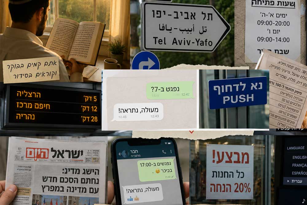 אתם מוקפים במילים ובאותיות