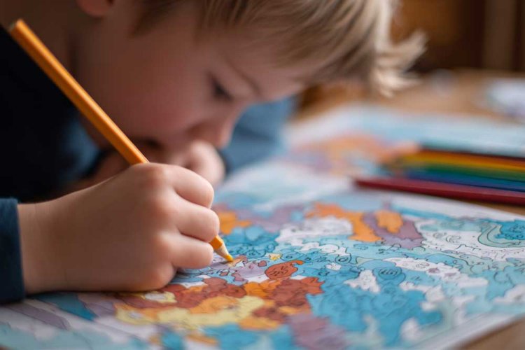 בהדרגה הציור מתמלא