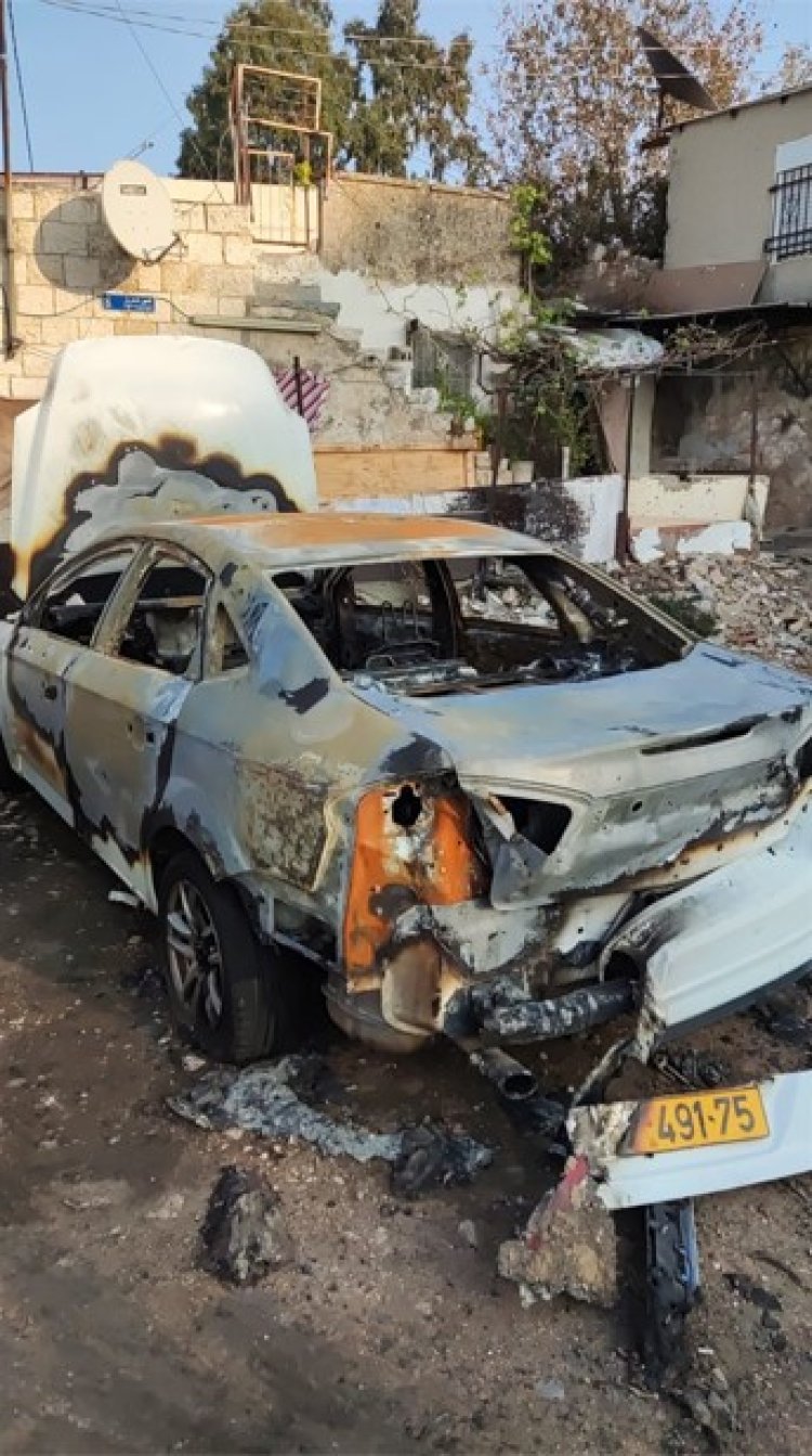 The vehicle that was set on fire