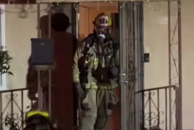 כוחות משטרה וכיבוי אש פועלים להוצאת הבחור