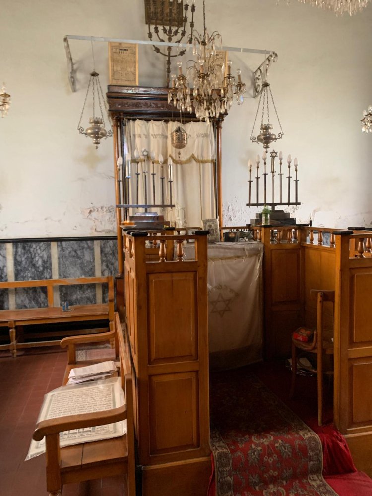 From the depths, I call to You. The synagogue's prayer platform