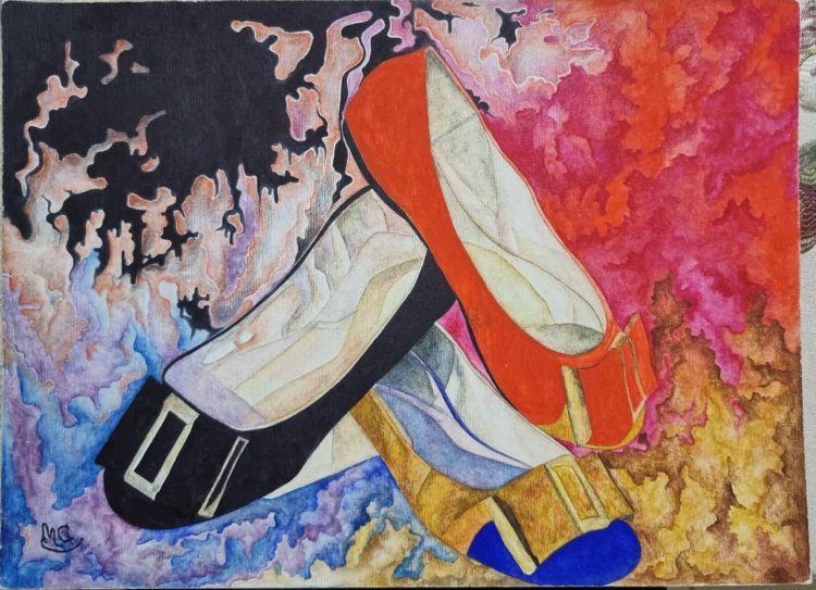 הנעליים שנתרמו לאחר השריפה