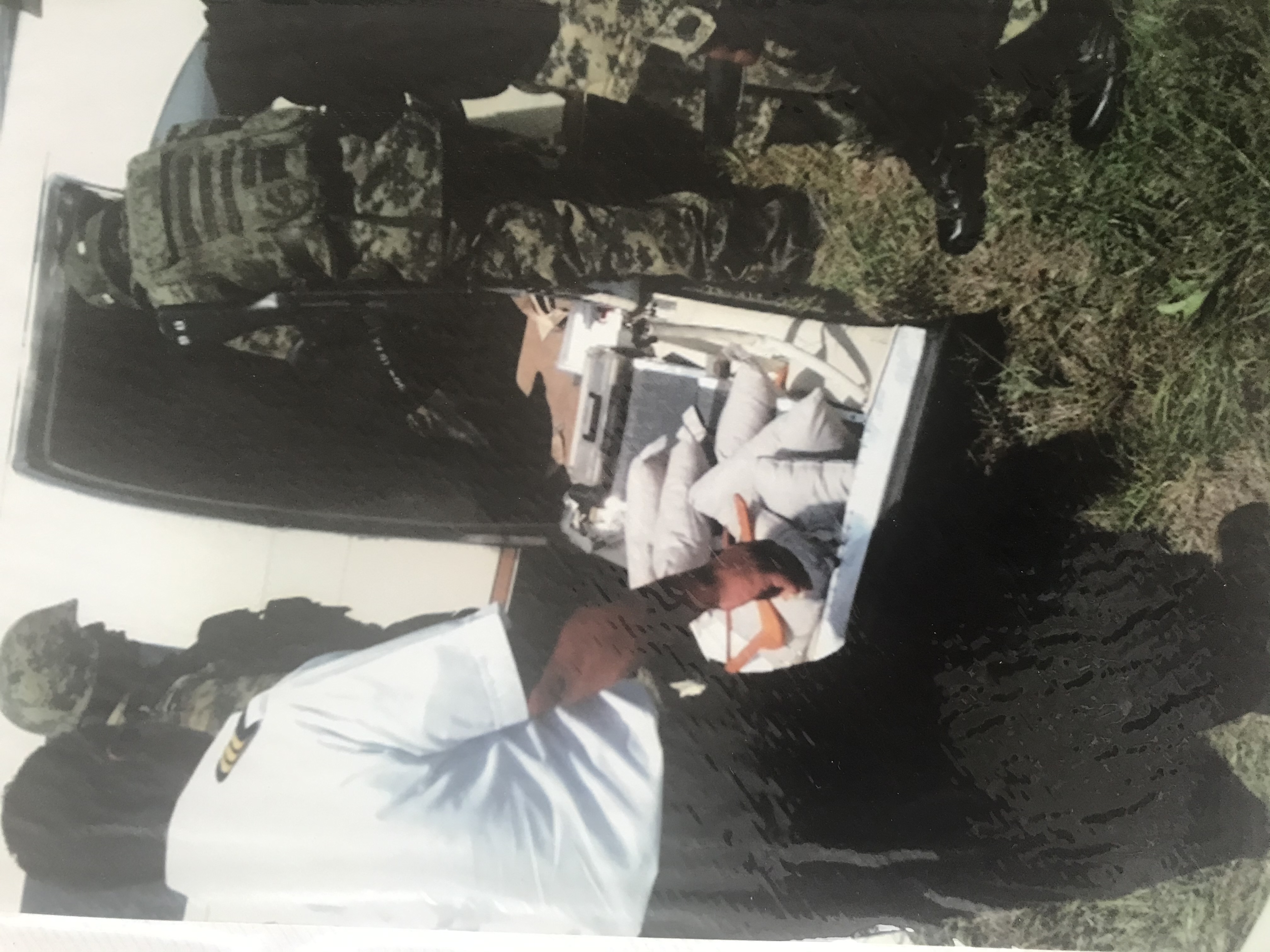 Rescuing the flight passengers.