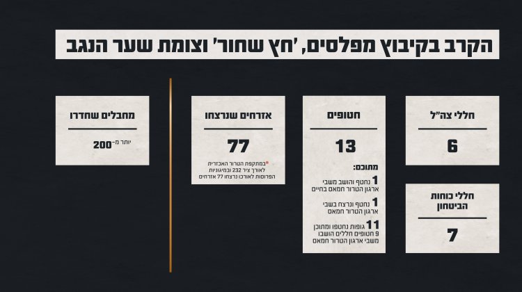 (הקרב בקיבוץ מפלסים, ׳חץ שחור׳ וצומת שער הנגב (צילום: דובר צה"ל