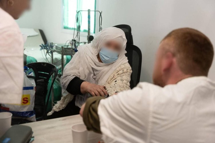 כוחות צה״ל במתקן הרפואי בדרום סוריה (צילום: דובר צה״ל)