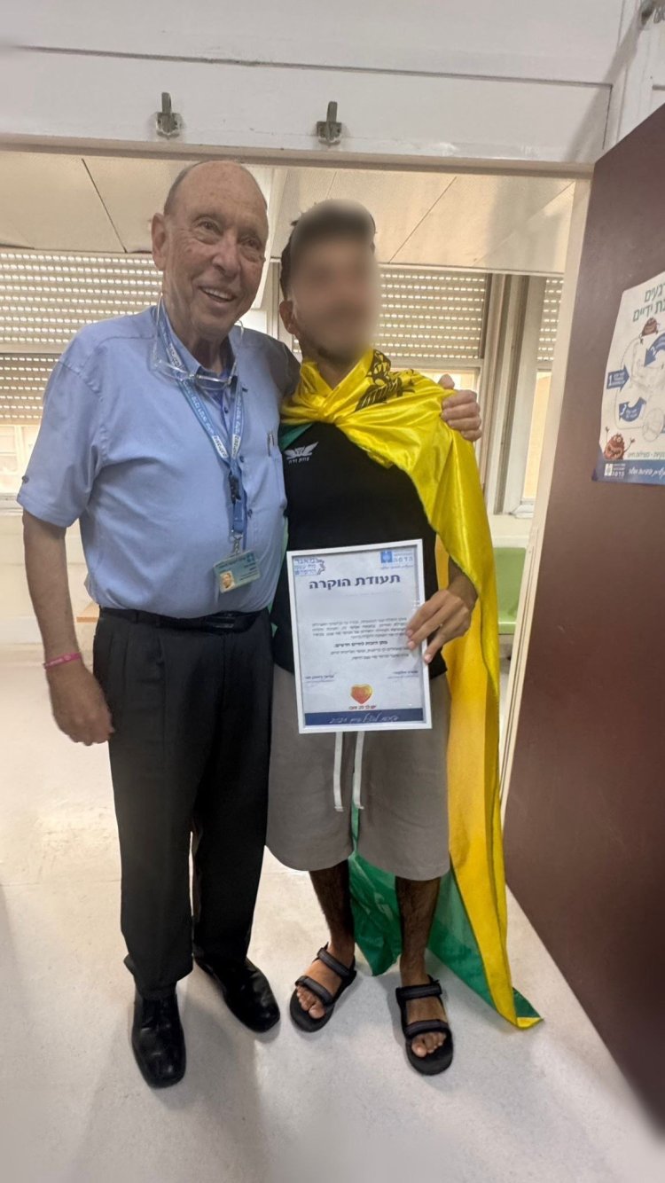 א׳ ופרופסור ראובן אור בבית החולים הדסה (קרדיט: דוברות הדסה)