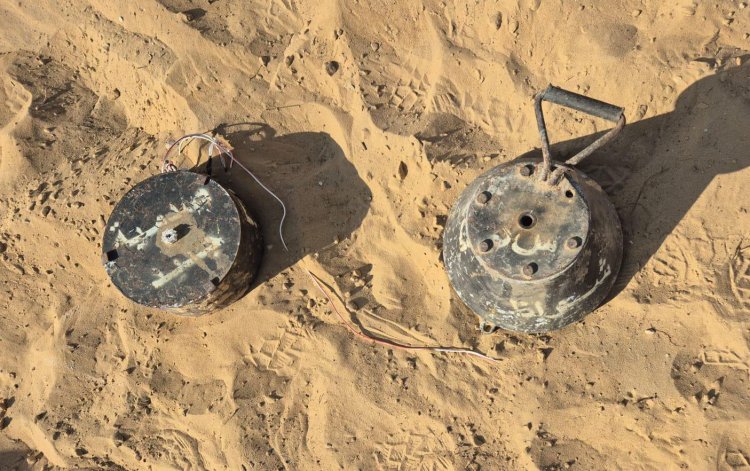 אמצעי לחימה שאותרו בתוך התוואים התת-קרקעיים שאותרו (צילום: דובר צה״ל)