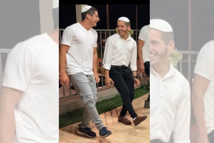 רוקד "צעד תימני" באירוסיו