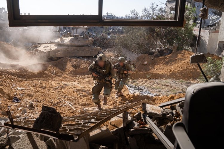 כוחות צוות הקרב של חטיבת הנח״ל ברצועת עזה (צילום: דובר צה״לֹ)