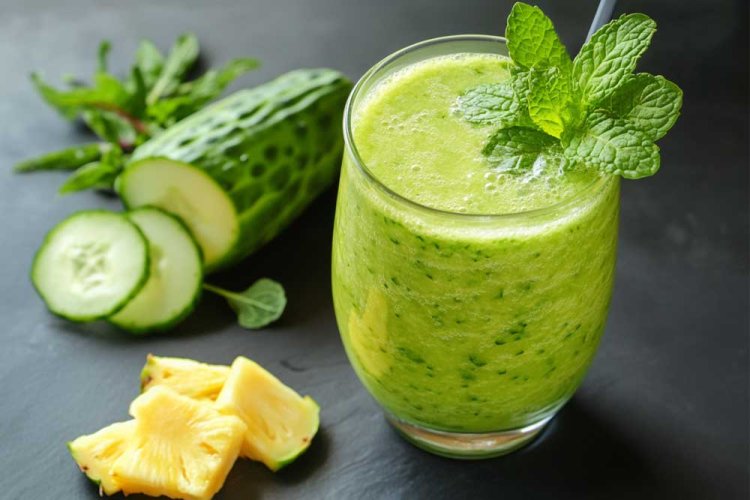 שייק אננס, מלפפון ונענע