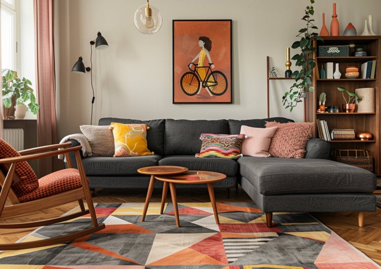 סלון בצבעים משמחים