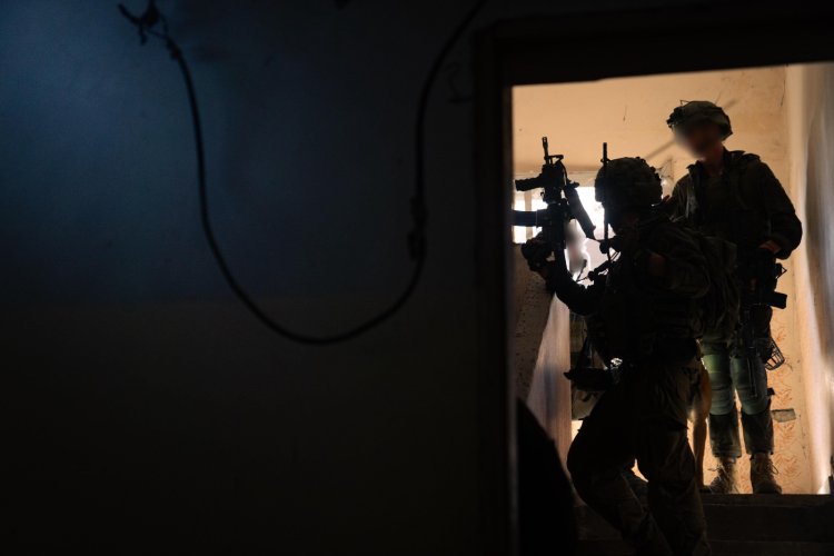 צוות הקרב של חטיבה 401 בג׳באליה (צילום: דובר צה״ל)