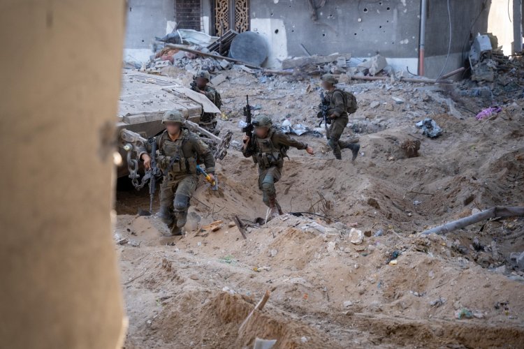 צוות הקרב של חטיבה 401 בג׳באליה (צילום: דובר צה״ל)