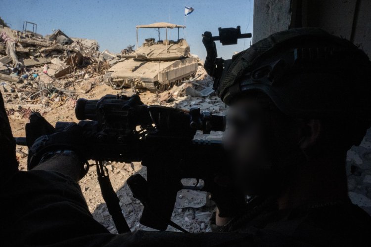 צוות הקרב של חטיבה 401 בג׳באליה (צילום: דובר צה״ל)