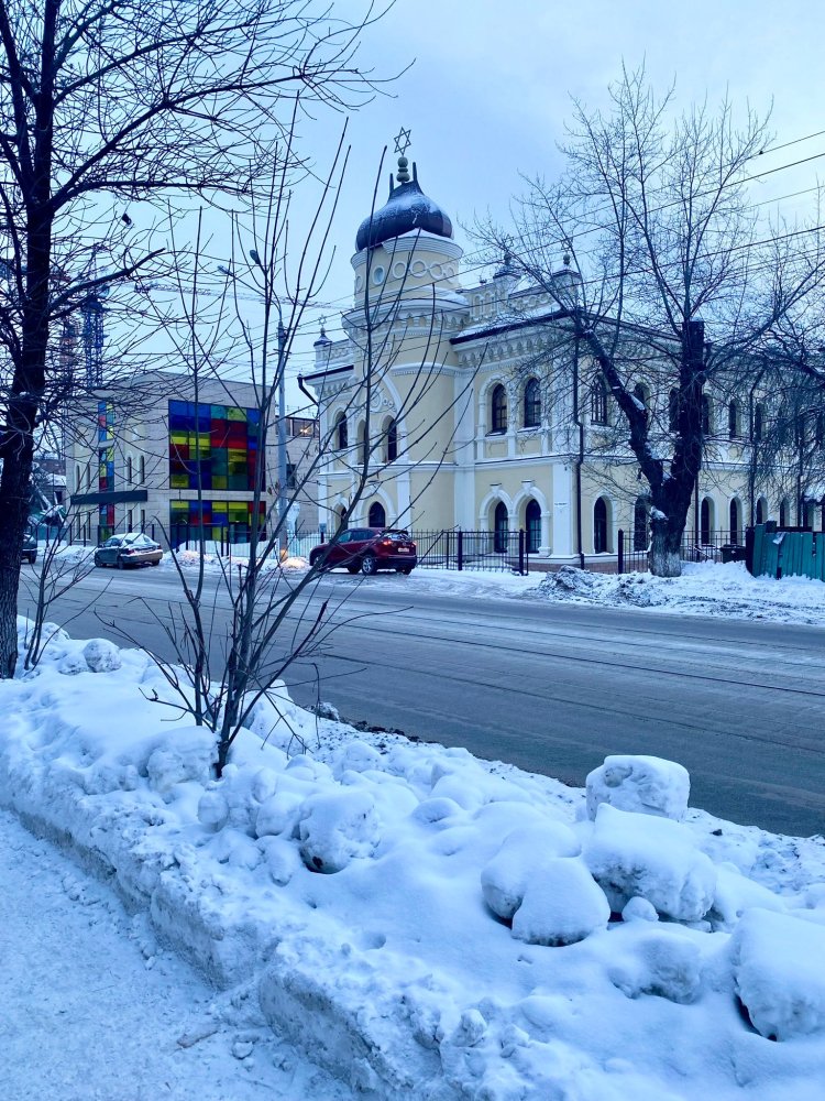 בית הכנסת העתיק של טומסק, בו מתקיימות כיום התפילות והפעילות היהודית